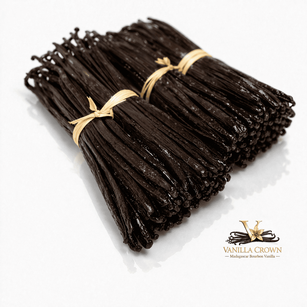 Madagascar Vanilla Beans – Commercial Grade (14–16 cm) – 1kg Bulk