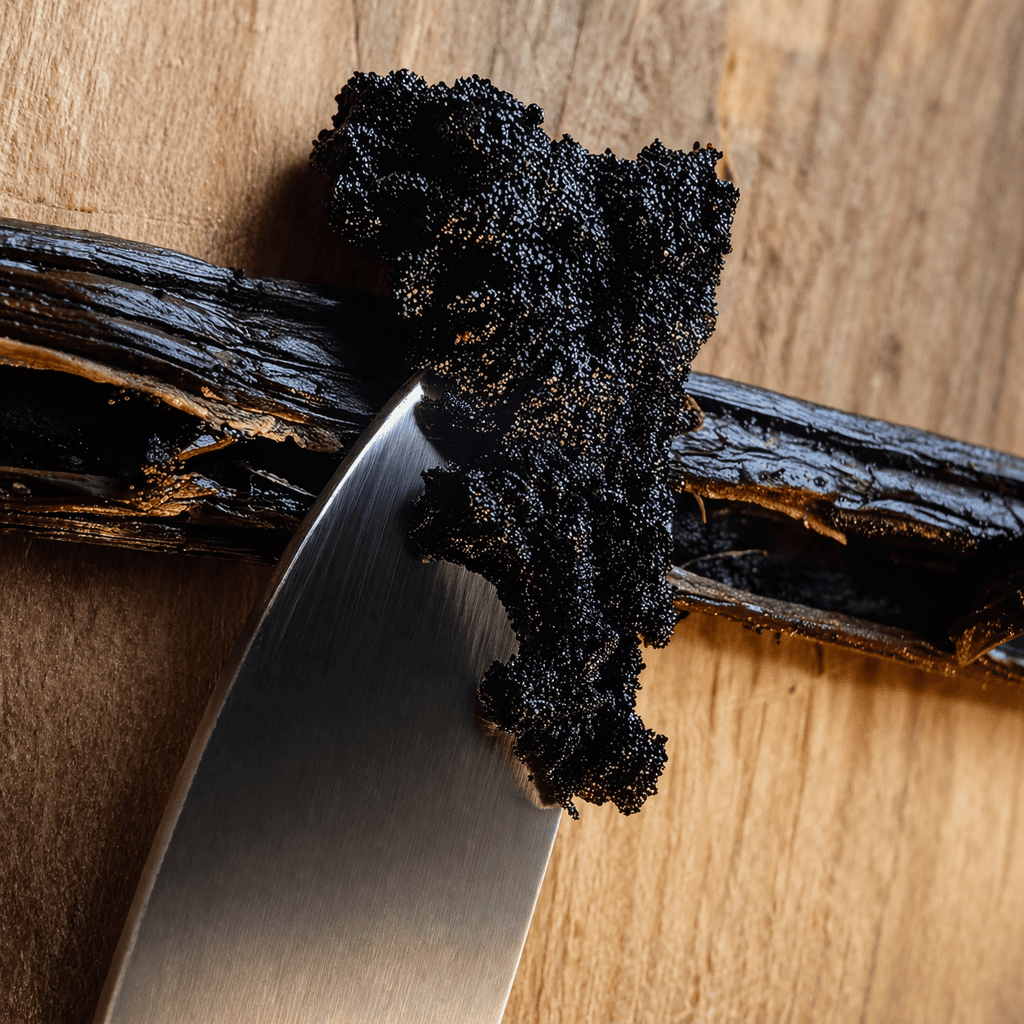 Madagascar vanilla caviar close-up